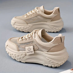 All-Day Comfort, Soaring Style: 6 cm Platform Mesh Detail Sneakers
