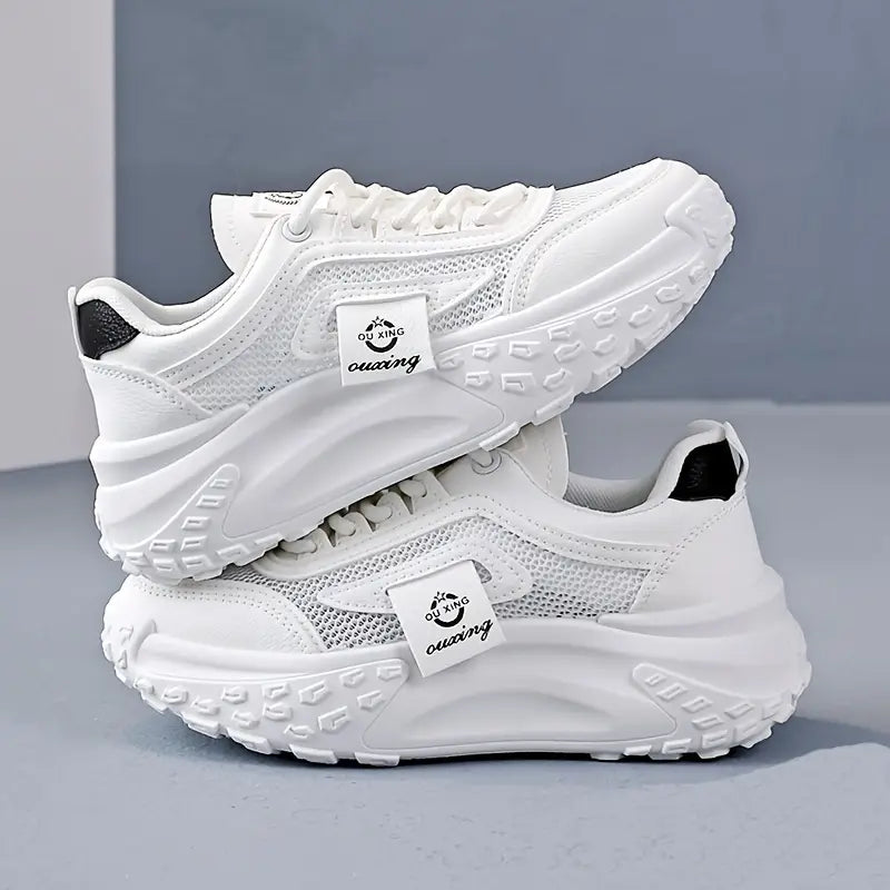 All-Day Comfort, Soaring Style: 6 cm Platform Mesh Detail Sneakers