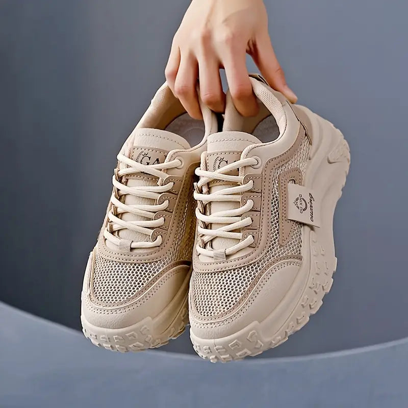 All-Day Comfort, Soaring Style: 6 cm Platform Mesh Detail Sneakers