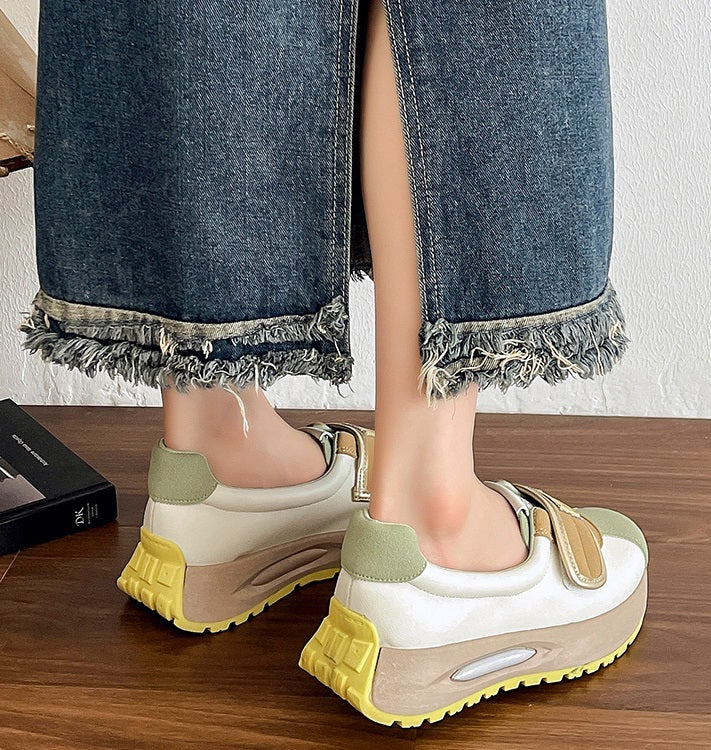 Şık ve Rahat Kadın Babet Modeli Spor Ayakkabı – 4 cm Topuk, 3 Renk Seçeneğiyle