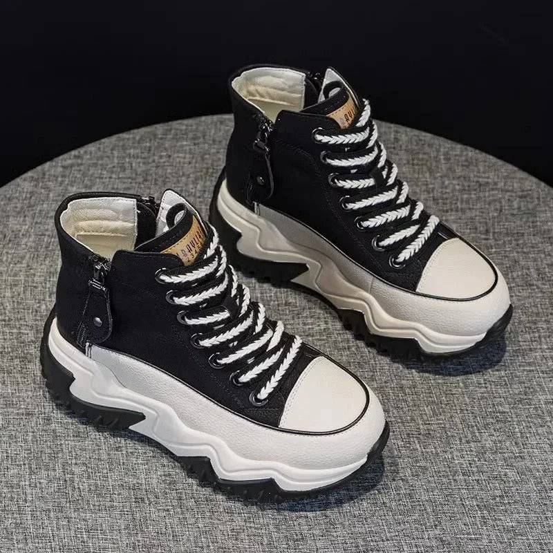 Elegance and Comfort Together! Women's Sneaker Sports Boots Double Zipper