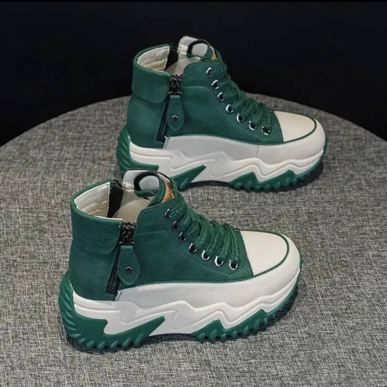 Elegance and Comfort Together! Women's Sneaker Sports Boots Double Zipper