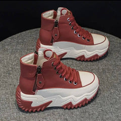 Elegance and Comfort Together! Women's Sneaker Sports Boots Double Zipper
