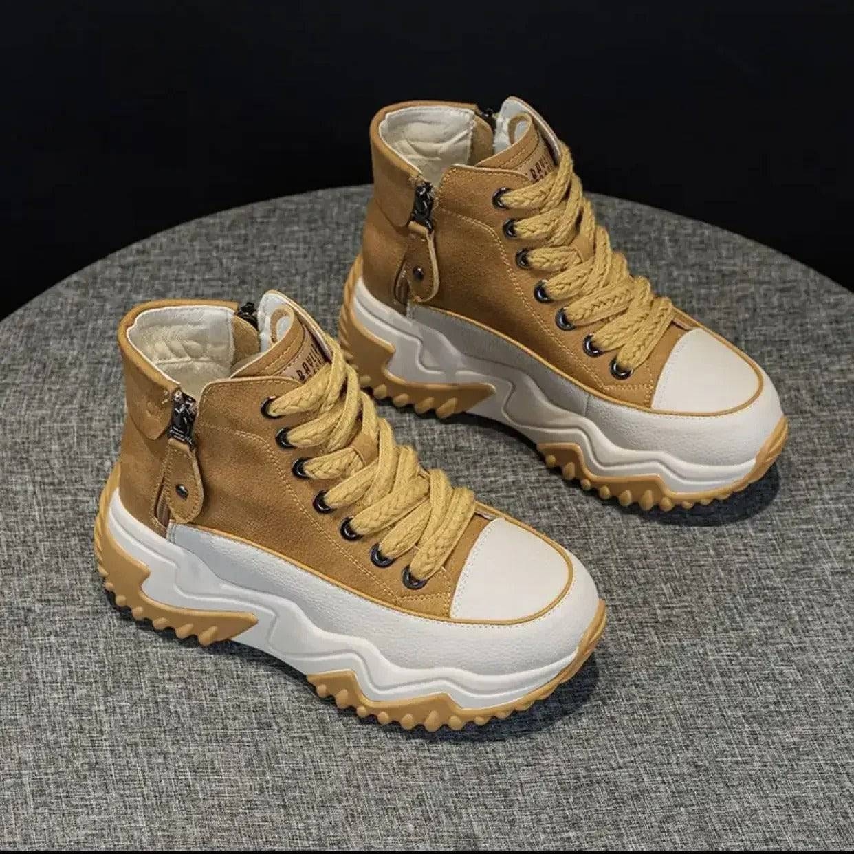 Elegance and Comfort Together! Women's Sneaker Sports Boots Double Zipper