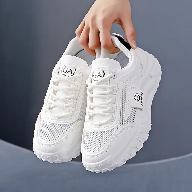 All-Day Comfort, Soaring Style: 6 cm Platform Mesh Detail Sneakers
