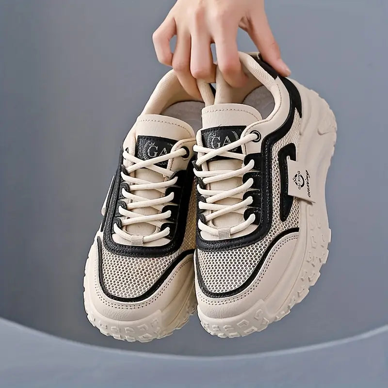 All-Day Comfort, Soaring Style: 6 cm Platform Mesh Detail Sneakers