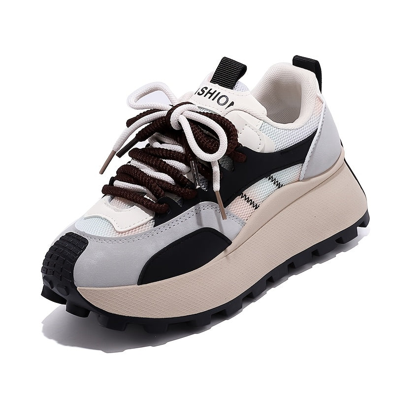 Plateau-Sneaker für Damen – 5 cm Absatz – Atmungsaktives Modell für Frühling und Sommer – 3 Farboptionen
