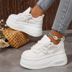 7 cm Platform Heel Women's Sneakers - Ultra Comfortable, Stylish Design, Casual and Street Fashion Sneakers