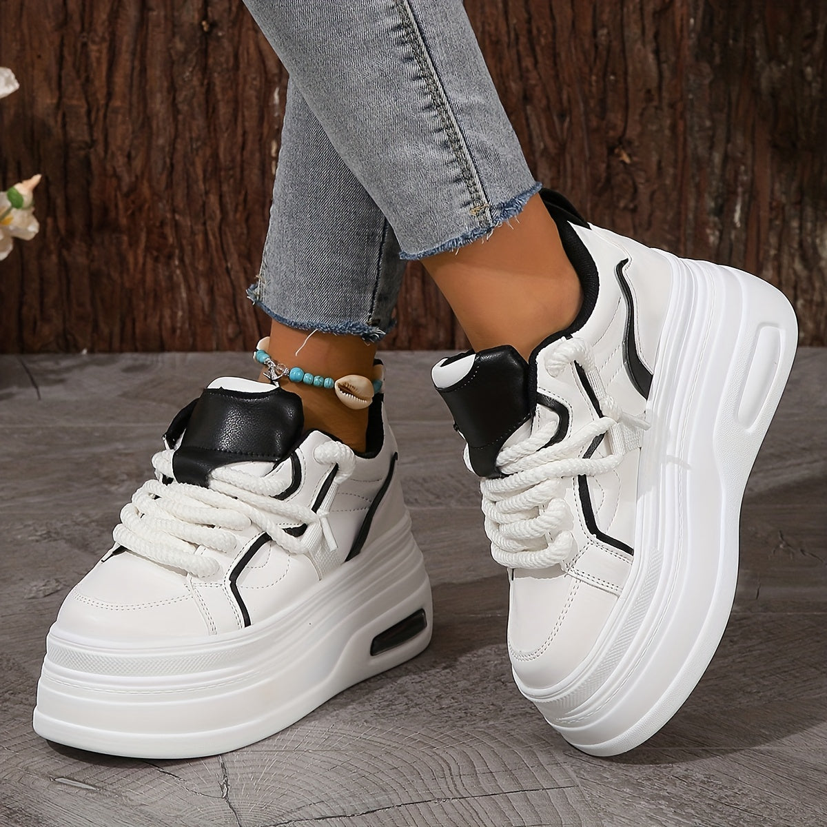 7 cm Platform Heel Women's Sneakers - Ultra Comfortable, Stylish Design, Casual and Street Fashion Sneakers