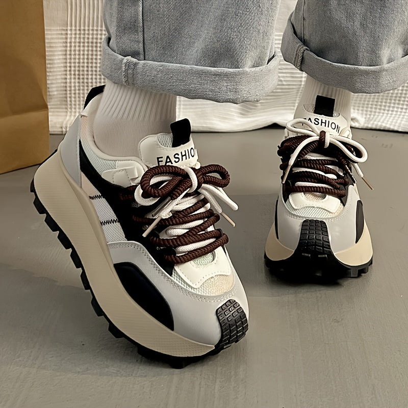 Women's Platform Sneakers - 5 cm Heel - Spring &amp; Summer Breathable Model - 3 Color Options