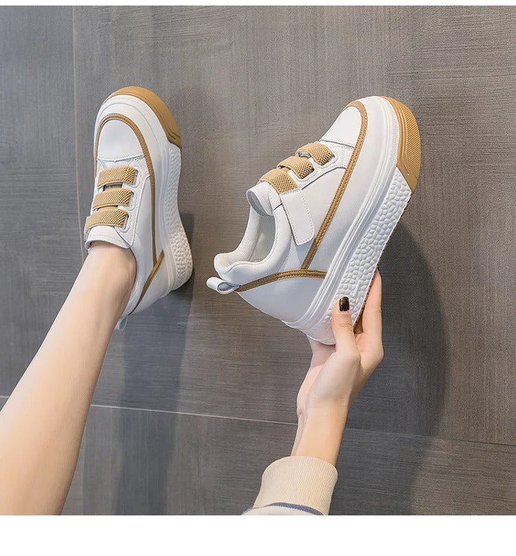 Women's Platform Sneakers | Thick Sole, Velcro Model, Stylish and Comfortable Design