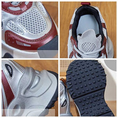 12 CM Gizli Topuklu Kadın Platform Spor Ayakkabı – Kırmızı, Gri ve Gümüş Renk Seçenekli