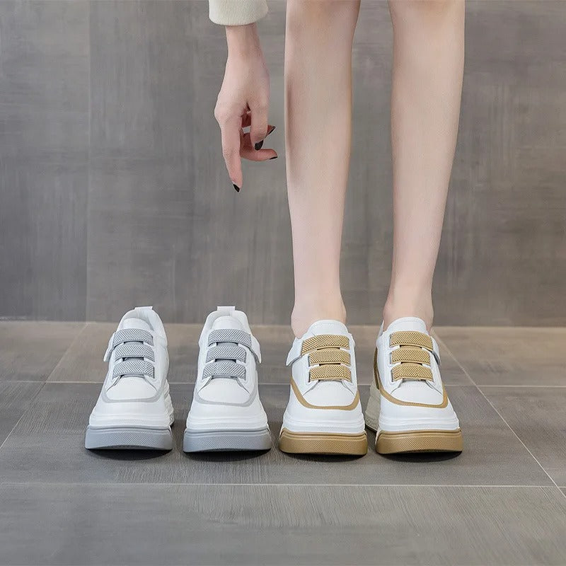 Women's Platform Sneakers | Thick Sole, Velcro Model, Stylish and Comfortable Design