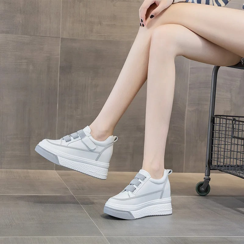 Women's Platform Sneakers | Thick Sole, Velcro Model, Stylish and Comfortable Design