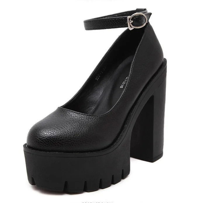 High Elegance: 14 cm Platform Classic Shoes
